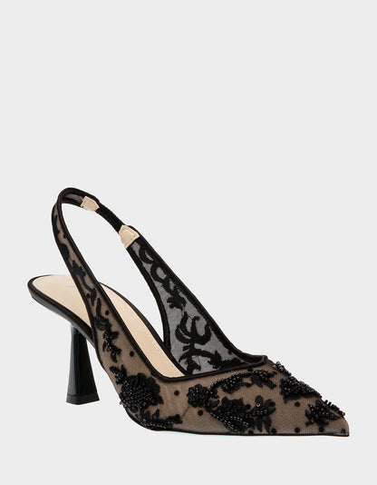 Betsey Johnson NIKKI BLACK Slingback Heels