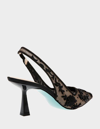 Betsey Johnson NIKKI BLACK Slingback Heels