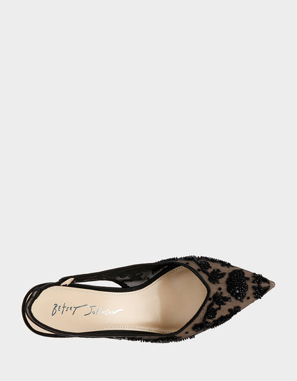 Betsey Johnson NIKKI BLACK Slingback Heels
