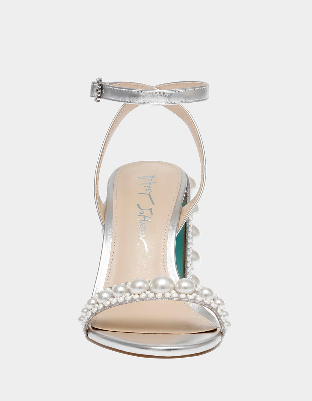 Betsey Johnson LEXI SILVER PEARL Block Heels