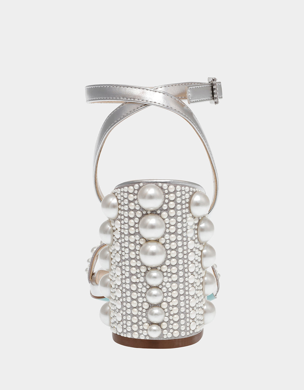 Betsey Johnson LEXI SILVER PEARL Block Heels