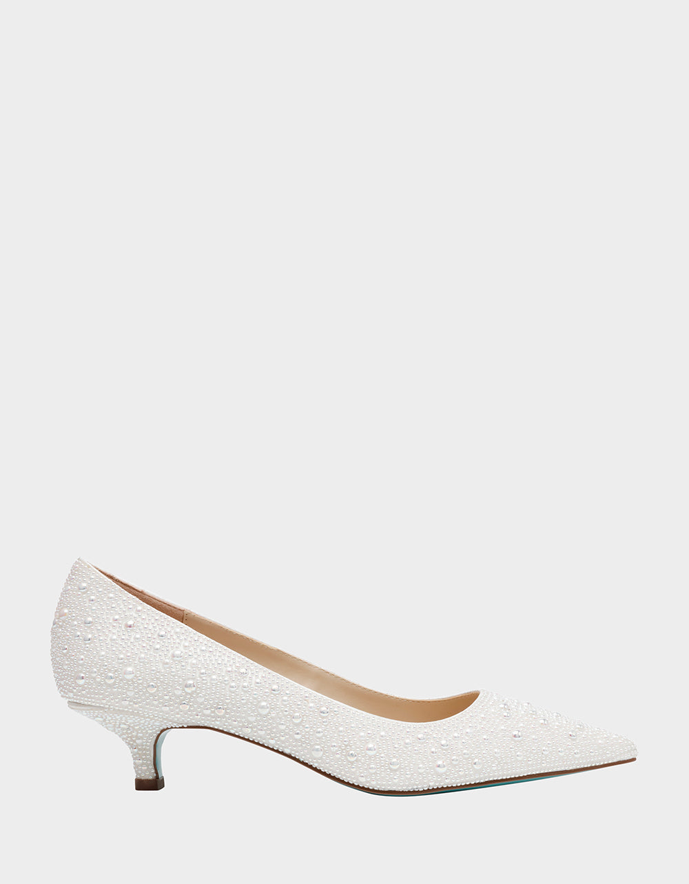 Betsey Johnson SCOUT PEARL Bridal Kitten Heel