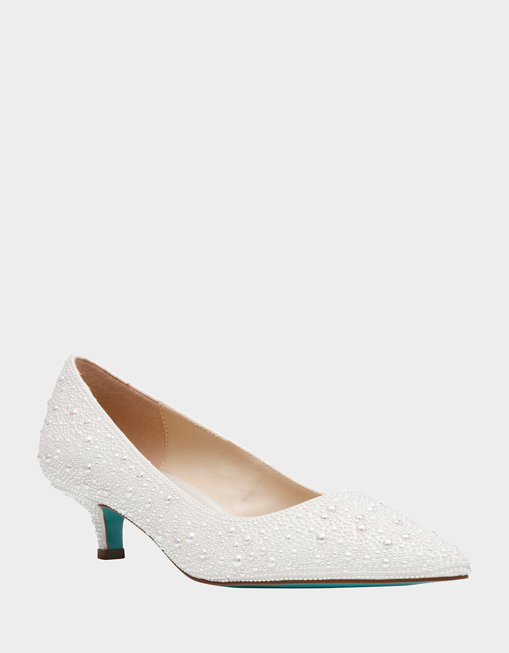 Betsey Johnson SCOUT PEARL Bridal Kitten Heel