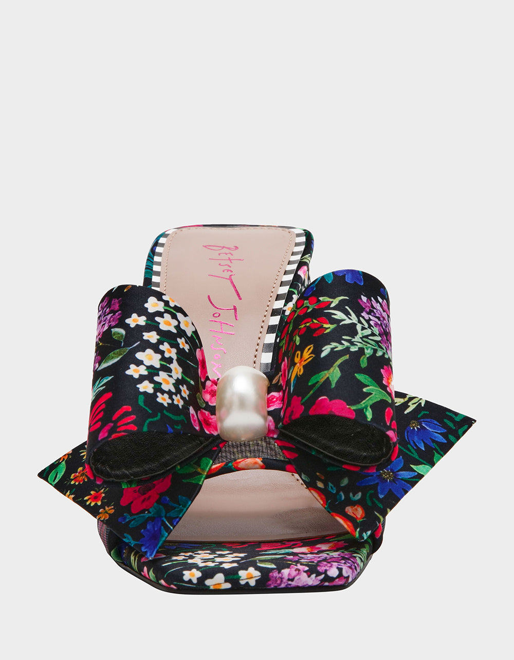 Betsey Johnson JORDN DITSY FLORAL Square-Toe Mule Block Heel