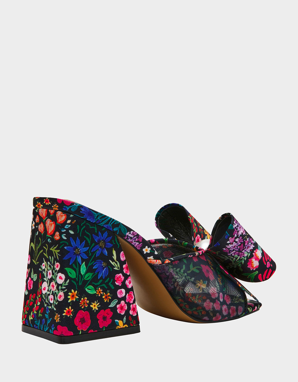 Betsey Johnson JORDN DITSY FLORAL Square-Toe Mule Block Heel