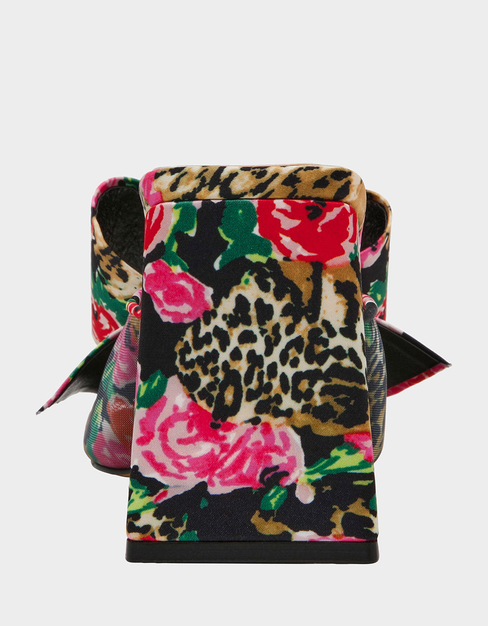 Betsey Johnson JORDN LEOPARD FLORAL Square-Toe Mule Block Heel