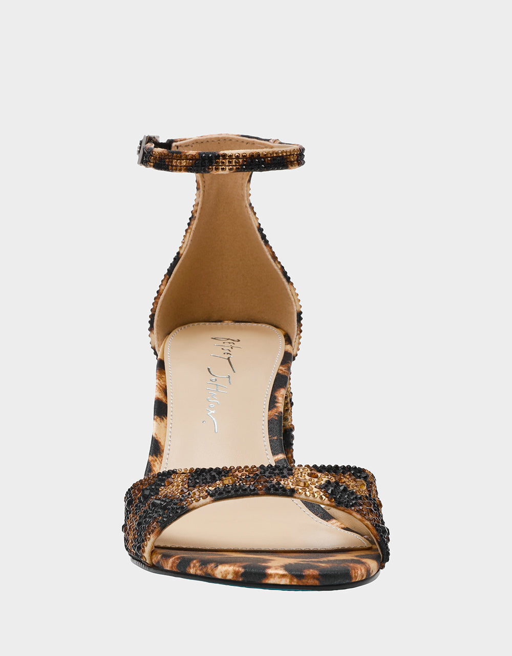 Betsey Johnson KAMI LEOPARD Block Heel Open Toe Women's Heel