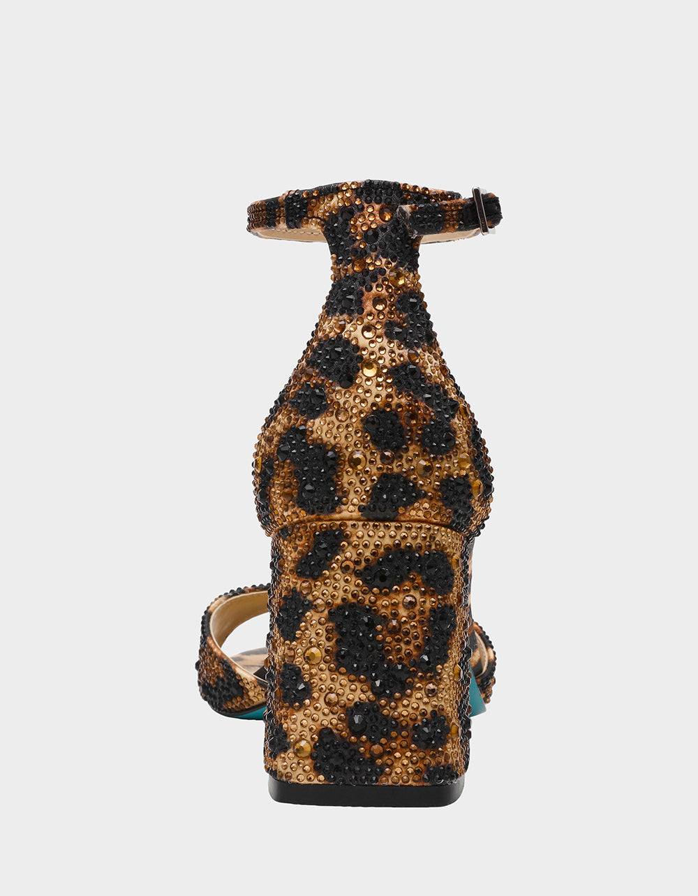 Betsey Johnson KAMI LEOPARD Block Heel Open Toe Women's Heel