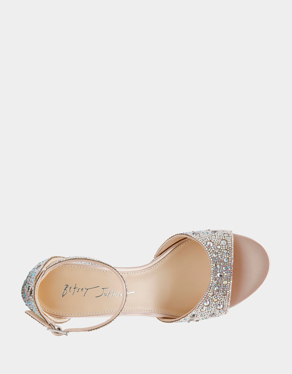 Betsey Johnson KAMI RHINESTONE Block Heel Open Toe Women's Heel