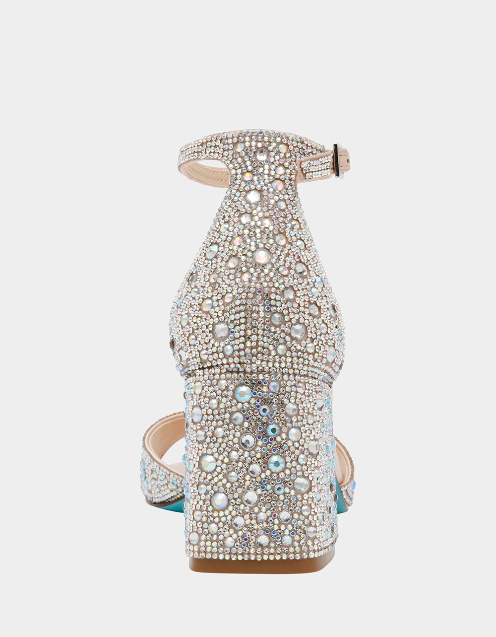 Betsey Johnson KAMI RHINESTONE Block Heel Open Toe Women's Heel