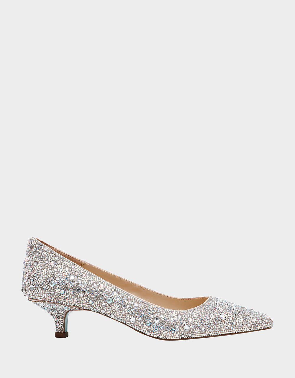 Betsey Johnson SCOUT RHINESTONE Bridal Kitten Heel