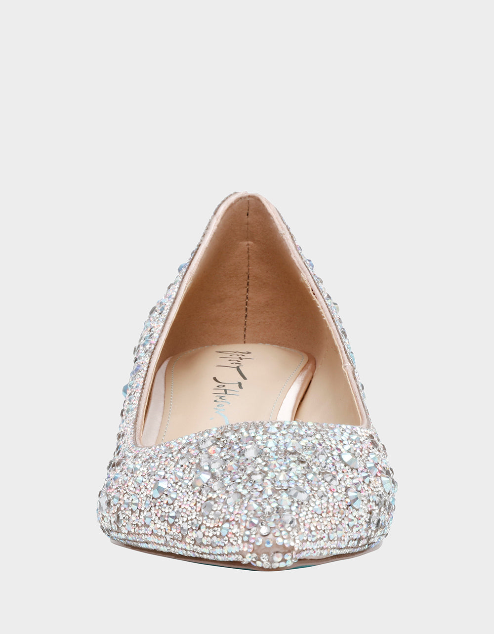 Betsey Johnson SCOUT RHINESTONE Bridal Kitten Heel