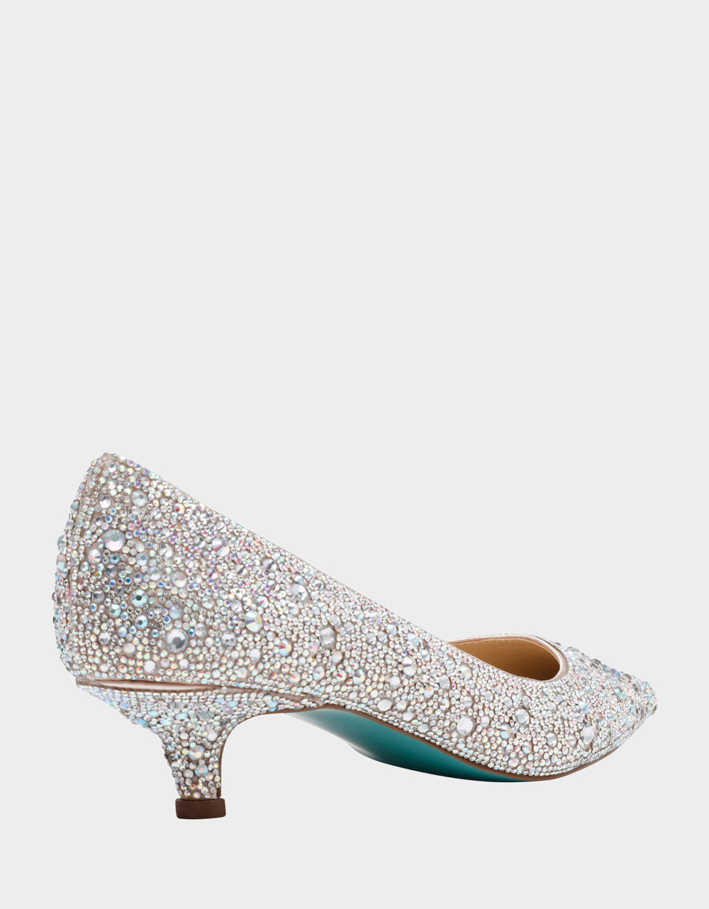 Betsey Johnson SCOUT RHINESTONE Bridal Kitten Heel