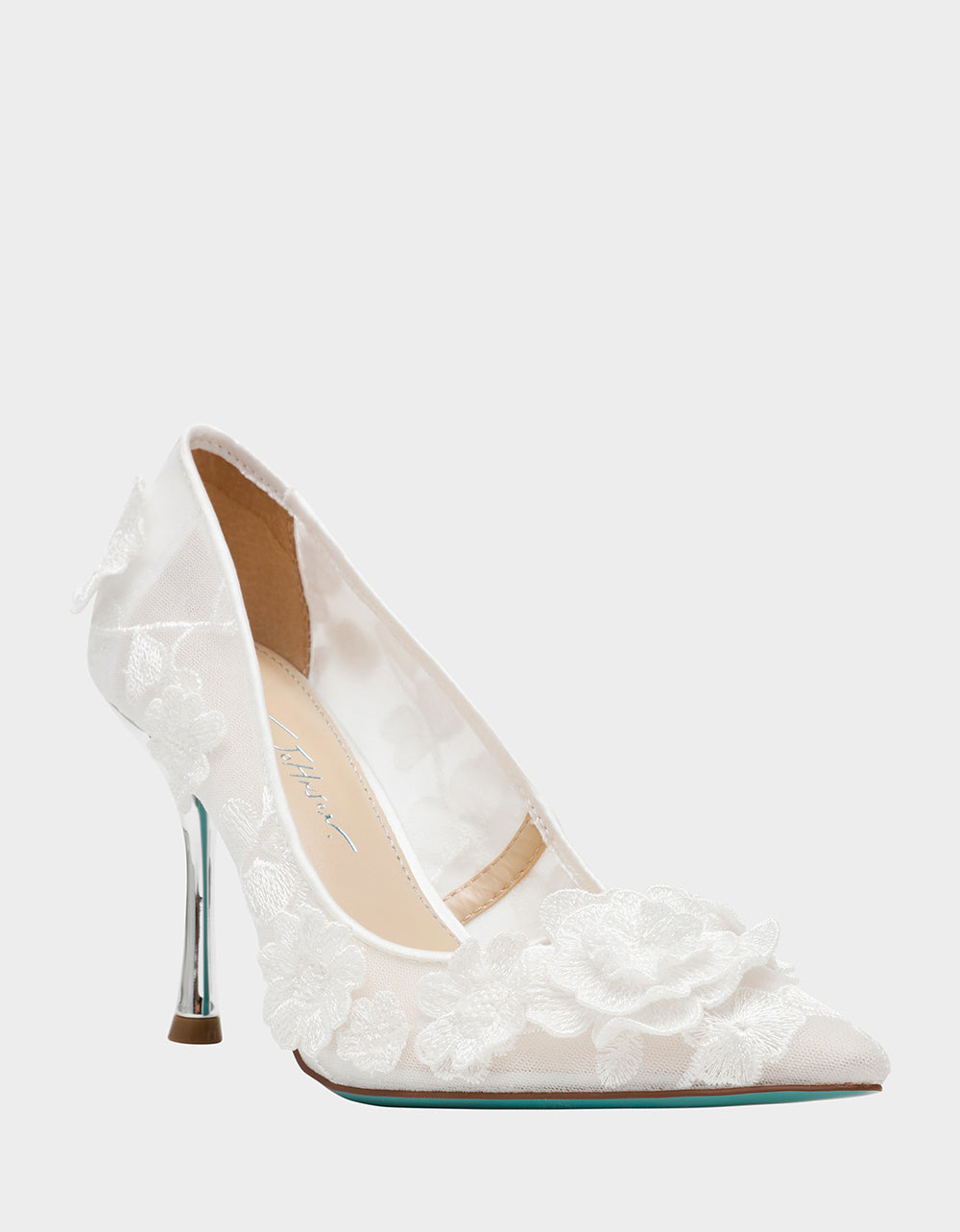 Betsey Johnson AIMEY Ivory Pointed-Toe Stiletto Pump Heel