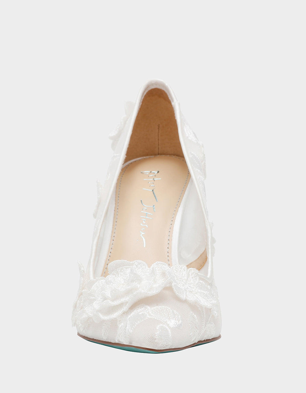 Betsey Johnson AIMEY Ivory Pointed-Toe Stiletto Pump Heel