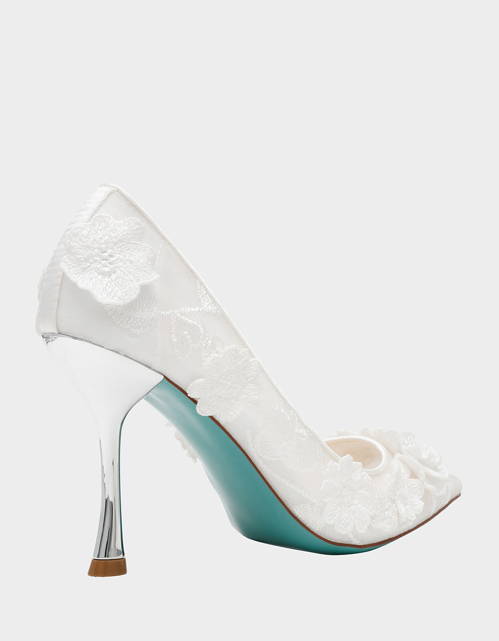 Betsey Johnson AIMEY Ivory Pointed-Toe Stiletto Pump Heel