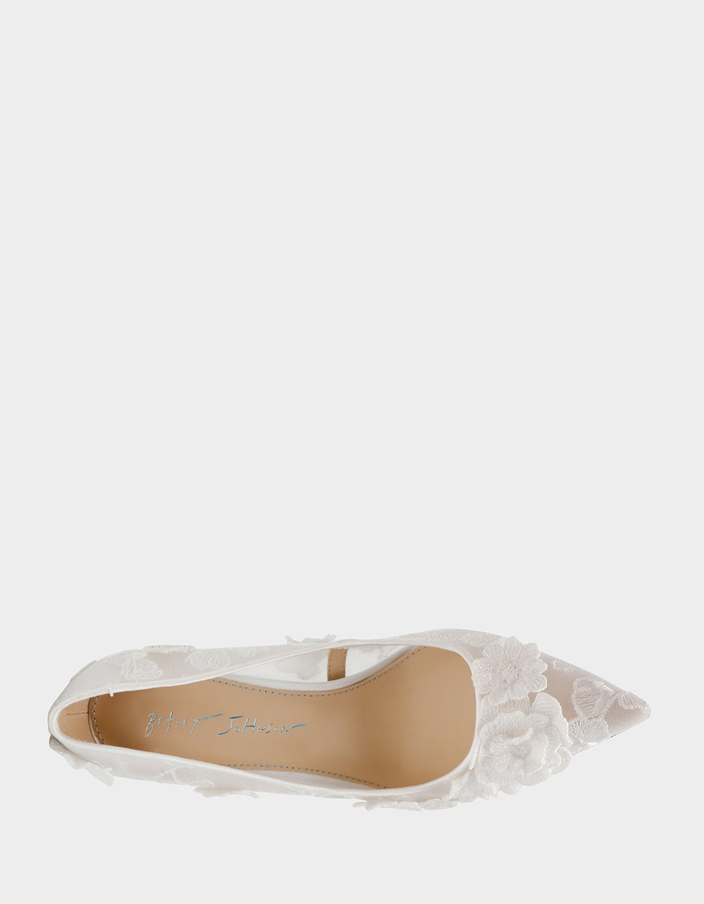 Betsey Johnson AIMEY Ivory Pointed-Toe Stiletto Pump Heel