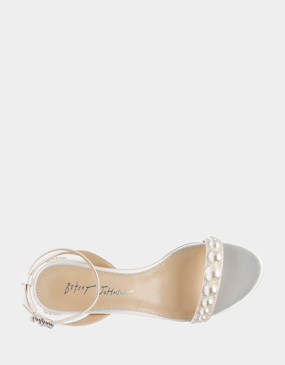 Betsey Johnson TINA IVORY Pearl Block Heel Sandal