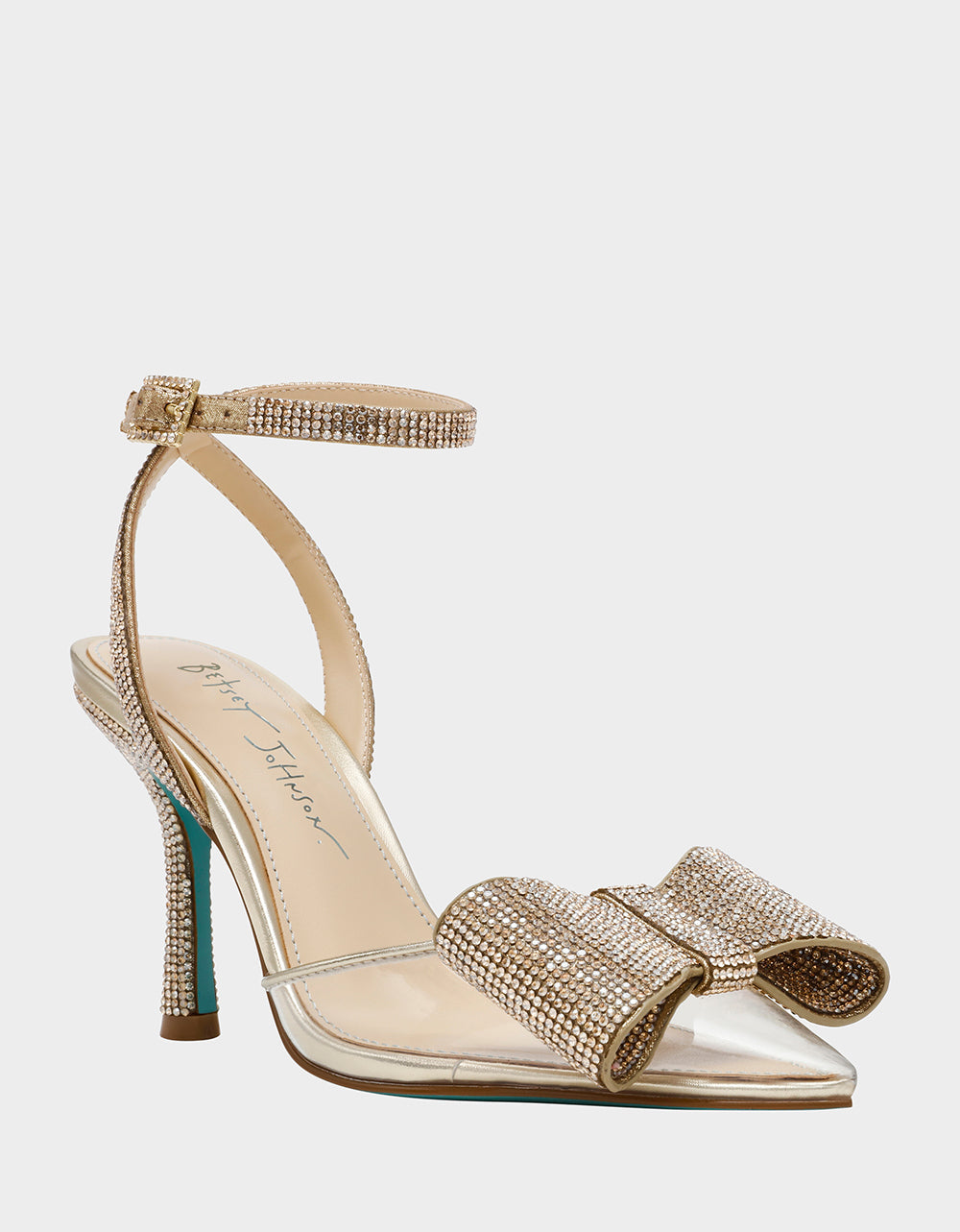 Betsey Johnson HART LIGHT GOLD Bow Heels