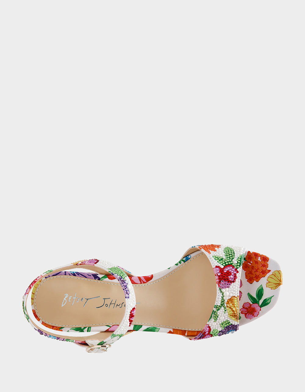 Betsey Johnson TAMY BRIGHT MULTI Women's Floral Block Heel Sandal