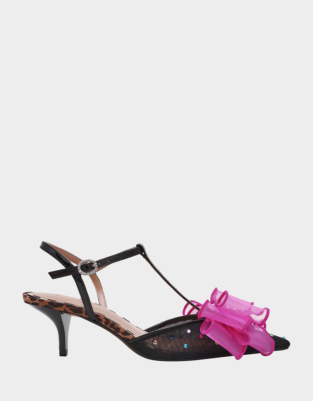 Betsey Johnson LILLYAN BLACK MULTI Pointed-Toe Rhinestone Embellished Women's Heel