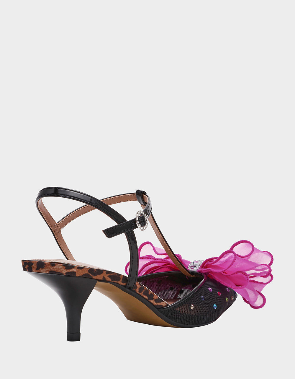 Betsey Johnson LILLYAN BLACK MULTI Pointed-Toe Rhinestone Embellished Women's Heel