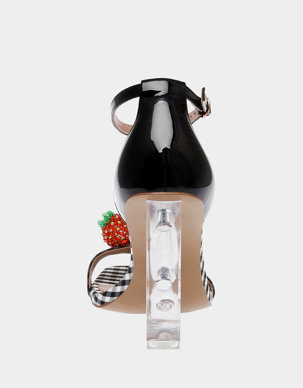 Betsey Johnson HARLEN BLACK MULTI Gingham Sandal