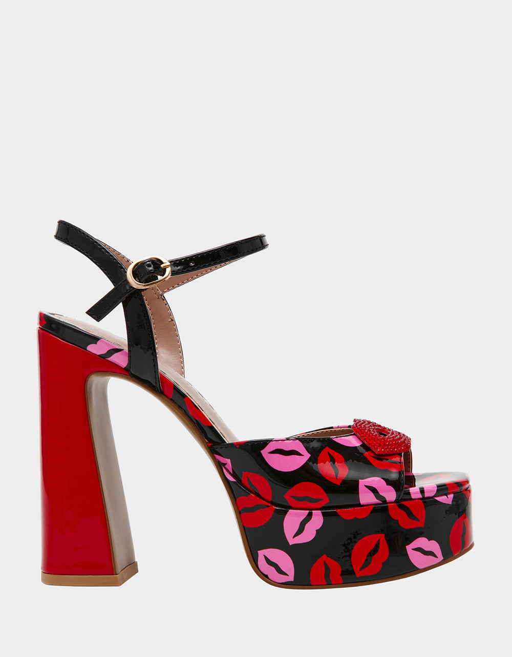 Betsey Johnson ALLYSON MULTI LIPS Women's Platform Sandal Heels