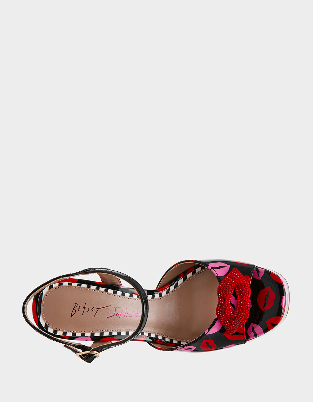 Betsey Johnson ALLYSON MULTI LIPS Women's Platform Sandal Heels