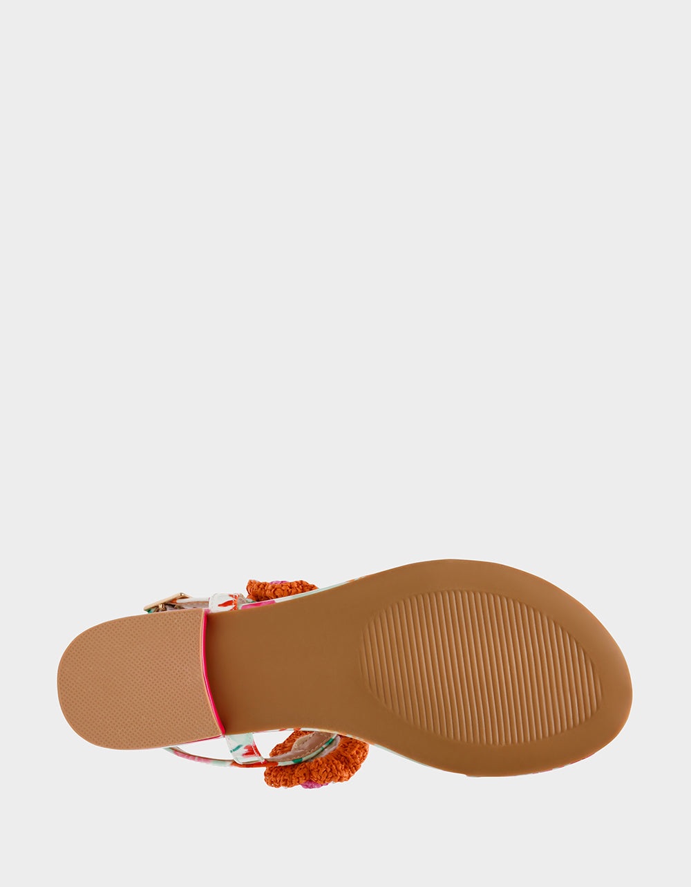 Betsey Johnson CINDII WHITE MULTI T-Strap Flat Thong Sandal