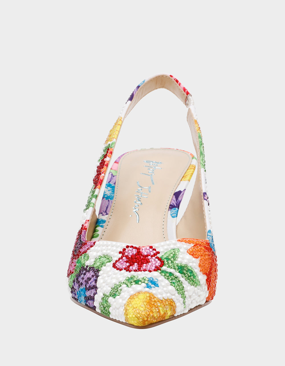 Betsey Johnson CLARK BRIGHT MULTI Women's Rhinestone Floral Heel