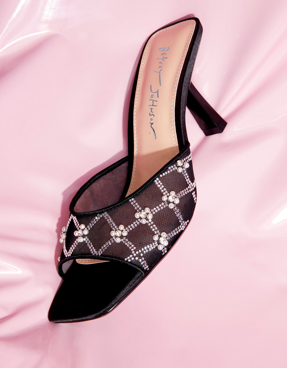 Betsey Johnson EMM BLACK Slip-On Mule