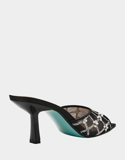 Betsey Johnson EMM BLACK Slip-On Mule