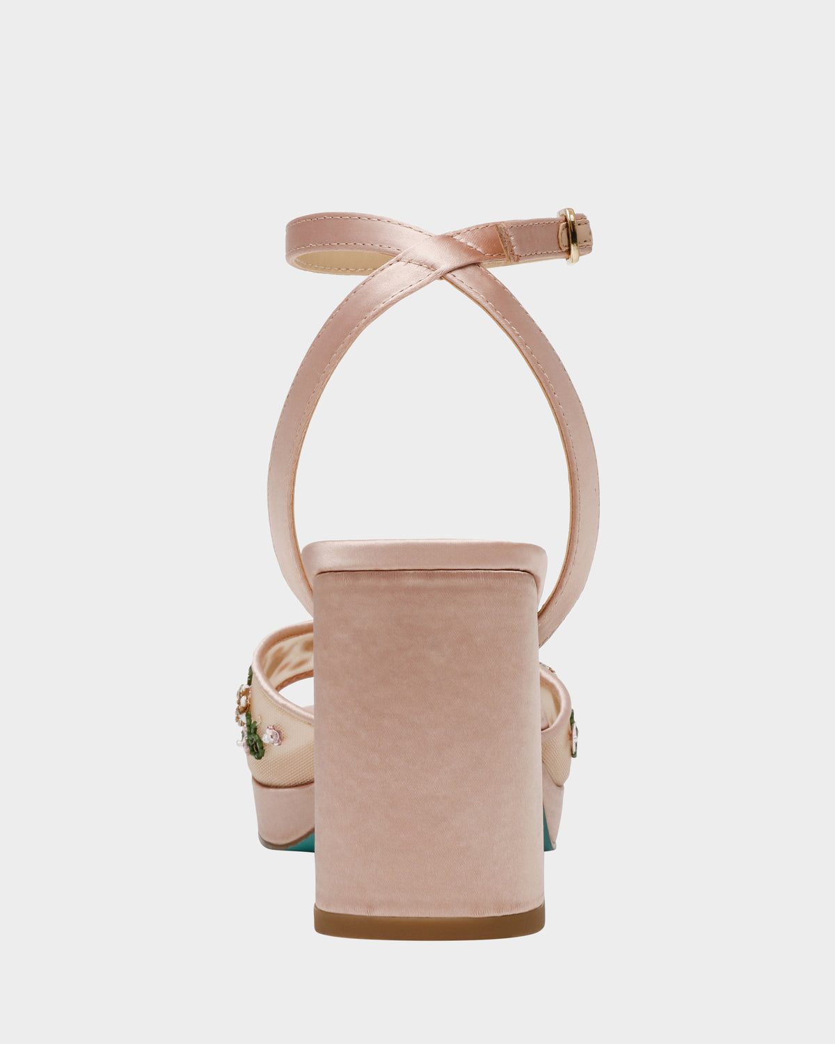 Betsey Johnson KIRRA NUDE Platform Strappy Square-Toe Block Heel