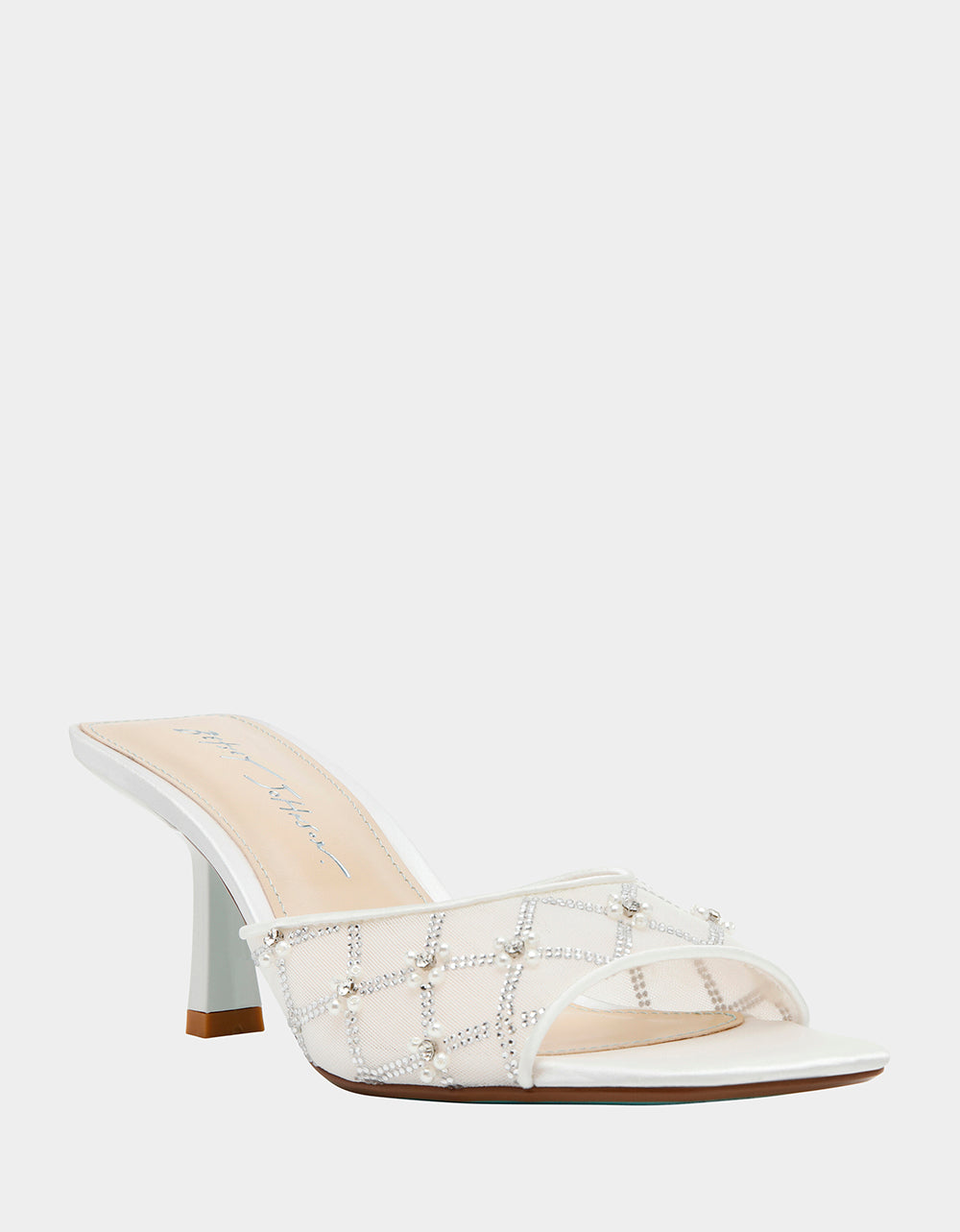 Betsey Johnson EMM IVORY Slip-On Mule Sandal