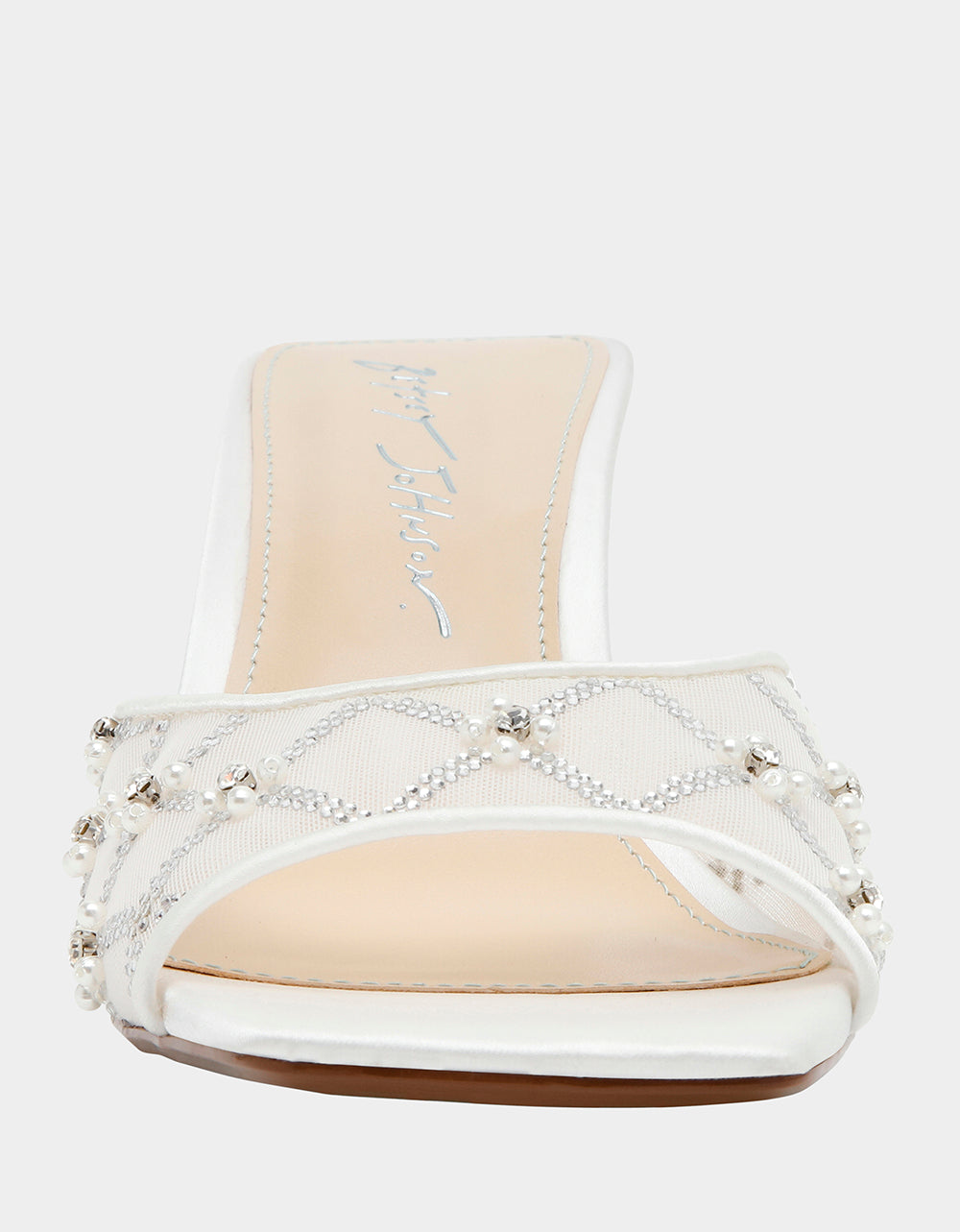 Betsey Johnson EMM IVORY Slip-On Mule Sandal