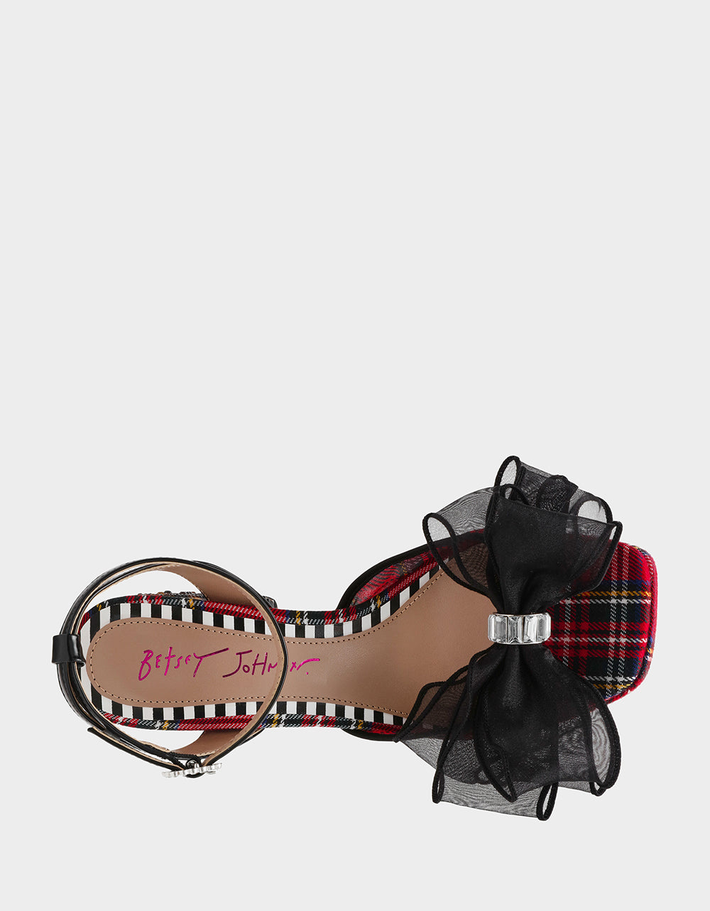 Betsey Johnson PALLOMA RED PLAID Women's Platform Block Heel