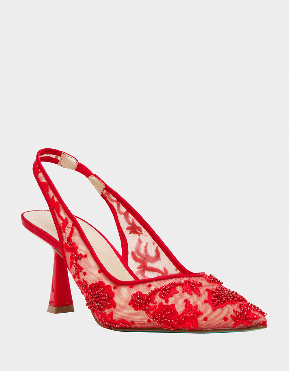 Betsey Johnson NIKKI RED Pointed Toe Slingback Heel