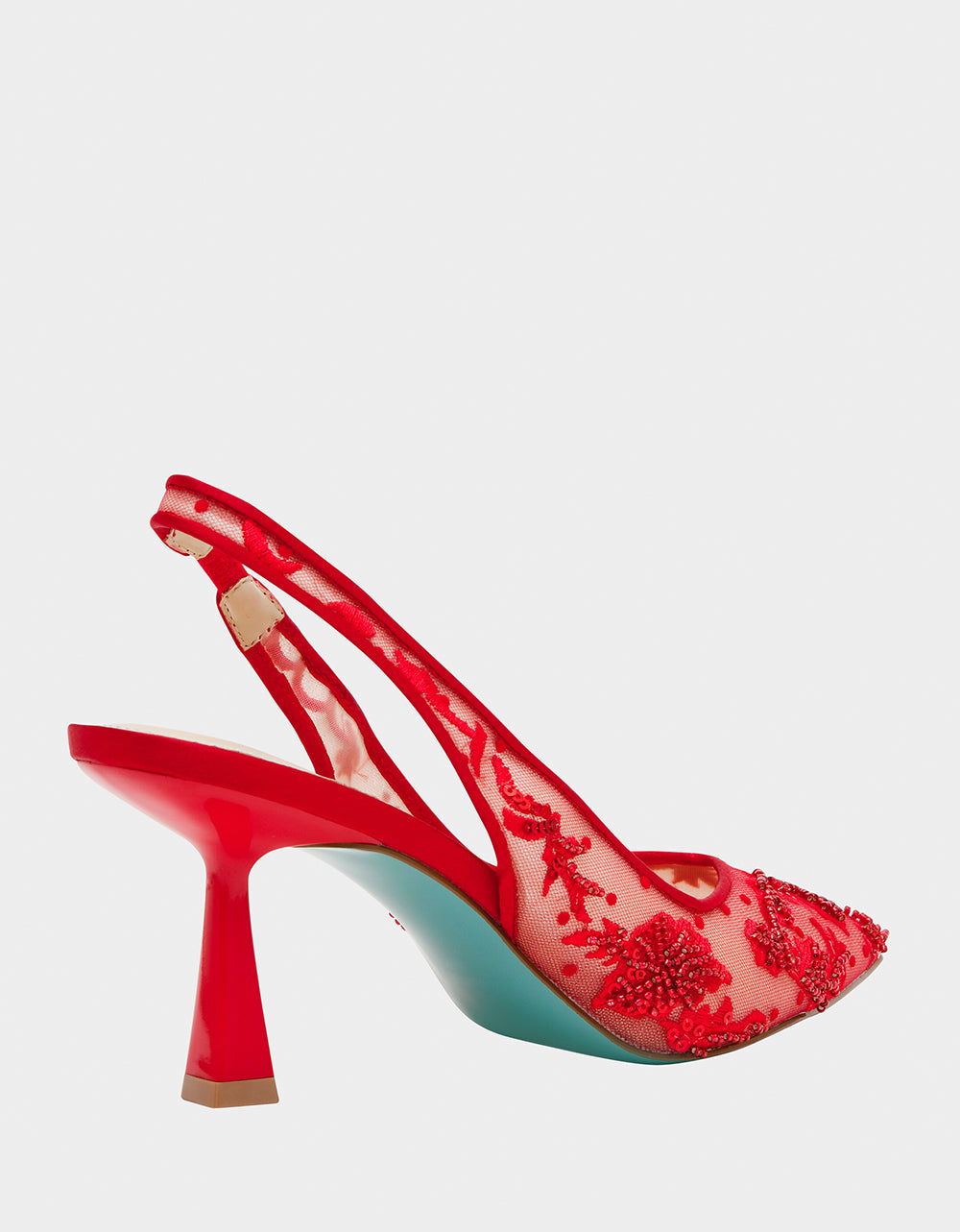 Betsey Johnson NIKKI RED Pointed Toe Slingback Heel