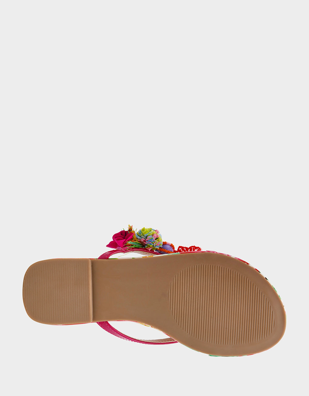 Betsey Johnson DOLORIS Bright Multi Women's Thong Strappy Flower Embellished Sandal
