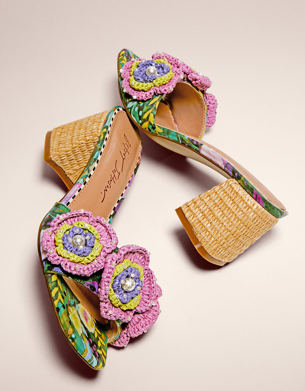 Betsey Johnson DIETRICH BRIGHT MULTI Square-Toe Mule Heel