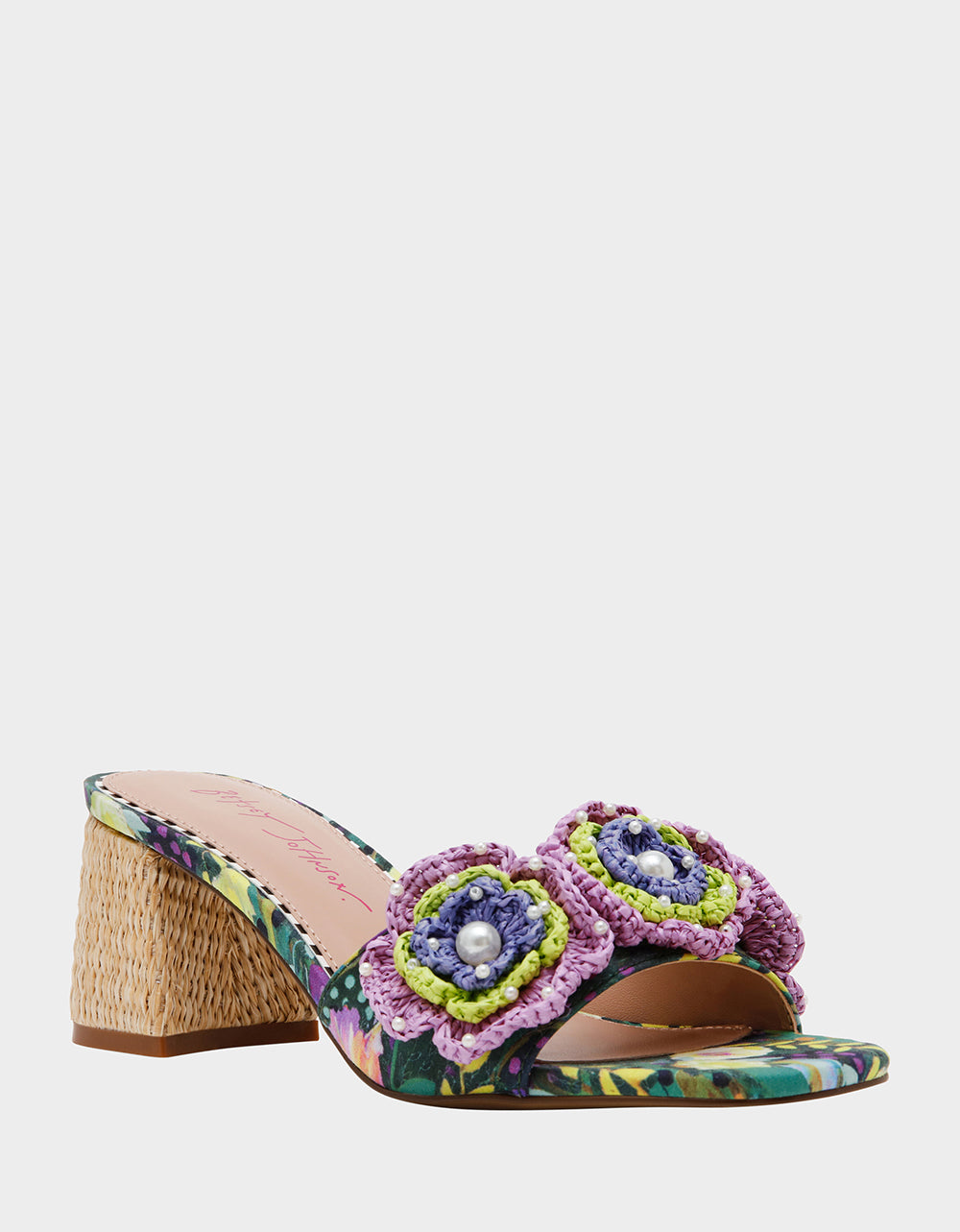 Betsey Johnson DIETRICH BRIGHT MULTI Square-Toe Mule Heel