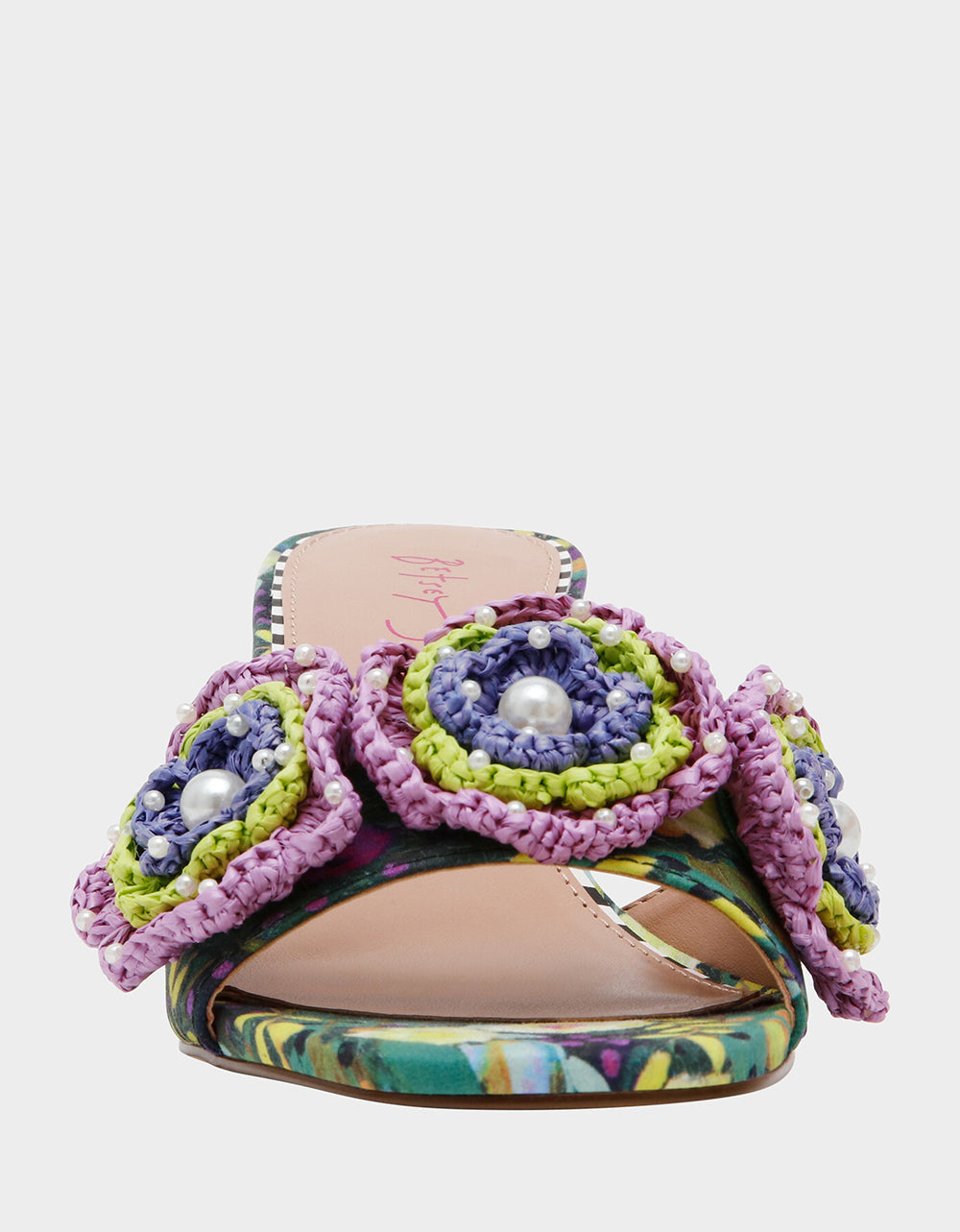 Betsey Johnson DIETRICH BRIGHT MULTI Square-Toe Mule Heel