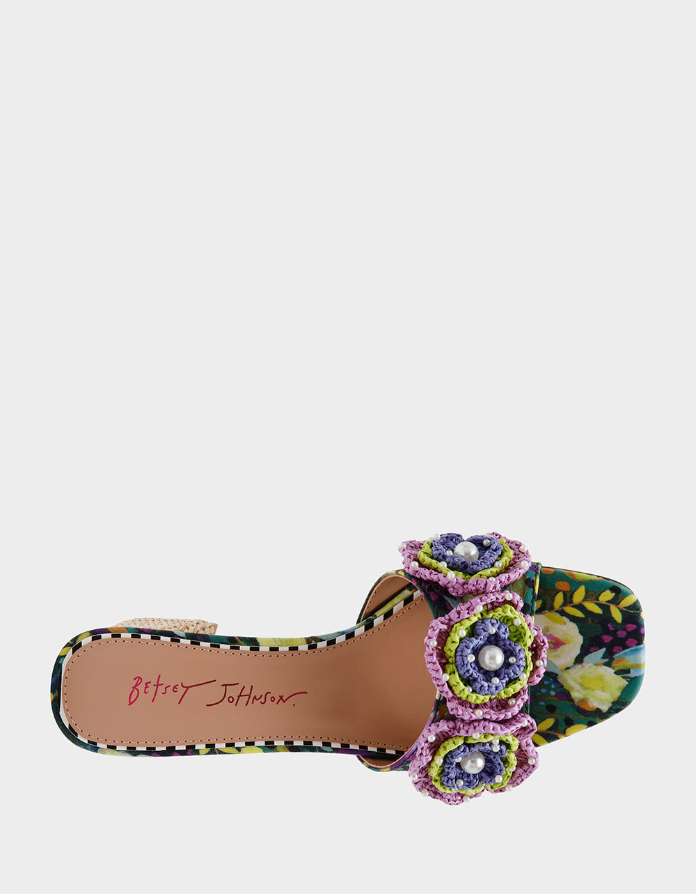 Betsey Johnson DIETRICH BRIGHT MULTI Square-Toe Mule Heel