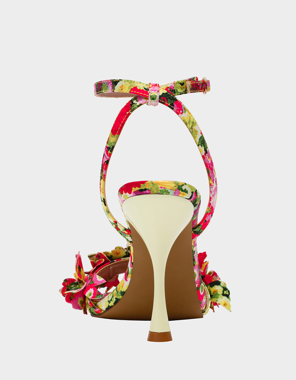 Betsey Johnson HILLEY GREEN FLORAL MULTI Women's Floral High Heel Stiletto Sandal