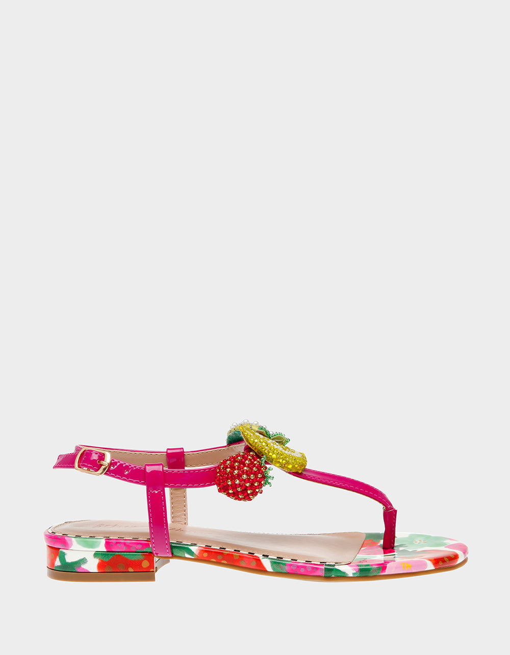 Betsey Johnson ANISTON BERRY MULTI Flat Sandal