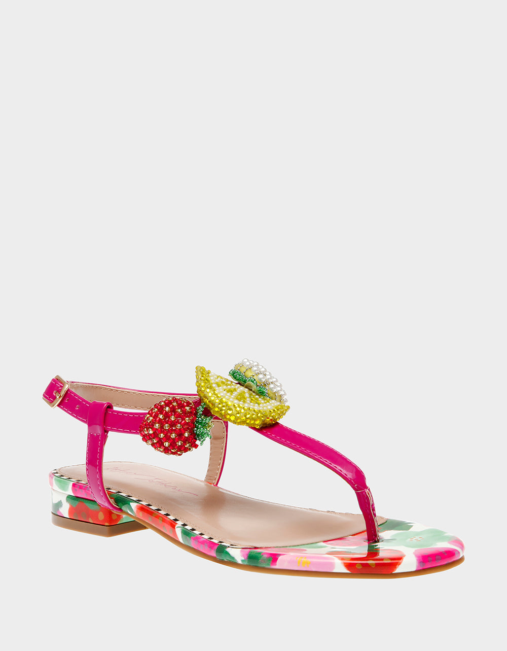 Betsey Johnson ANISTON BERRY MULTI Flat Sandal