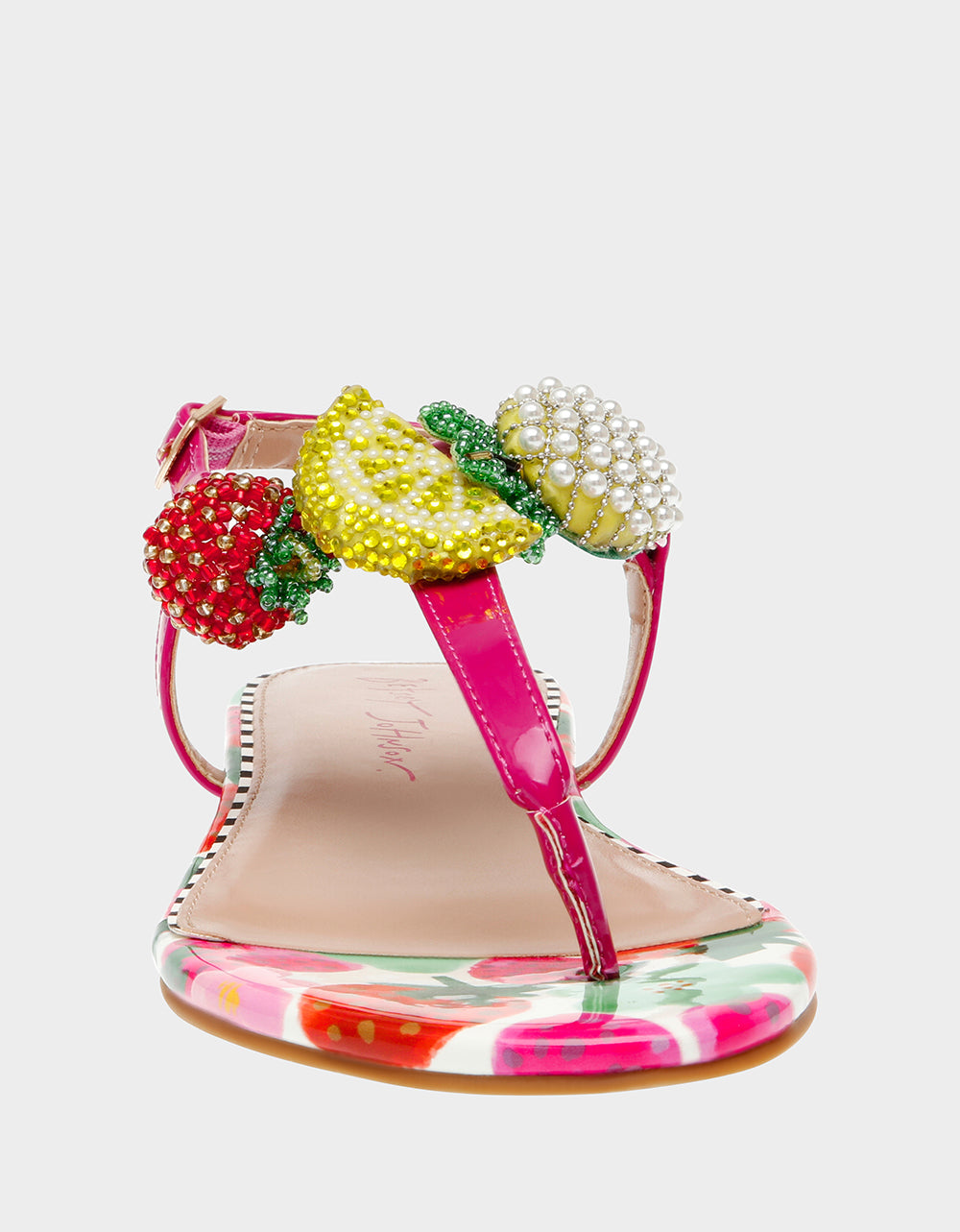 Betsey Johnson ANISTON BERRY MULTI Flat Sandal