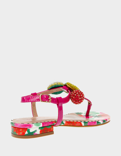 Betsey Johnson ANISTON BERRY MULTI Flat Sandal