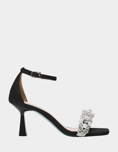 Betsey Johnson MILO BLACK Embellished Kitten Heel